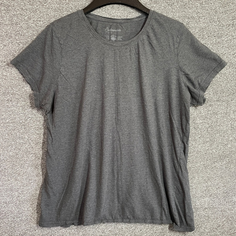 Pact Organic Cotton Short Sleeve Tee Charcoal Grey XL Sustainable Shirt